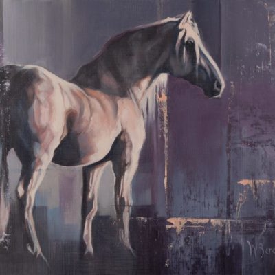 "Shadowfax", original oil painting on canvas, 250mm x 350mm, mounted and ready to frame, by Wendy Beresford
