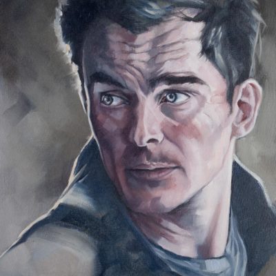 Portrait of Peter Quinn from Homeland, oil on canvas, by Wendy Beresford