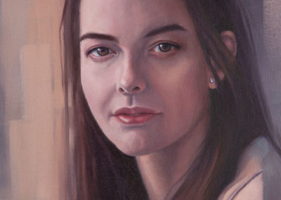 Portrait of girl, oil on canvas, by Wendy Beresford