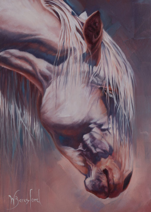 "Being", oil painting of Arizona wild horse by Wendy Beresford. Photo reference by Robert Rinsem
