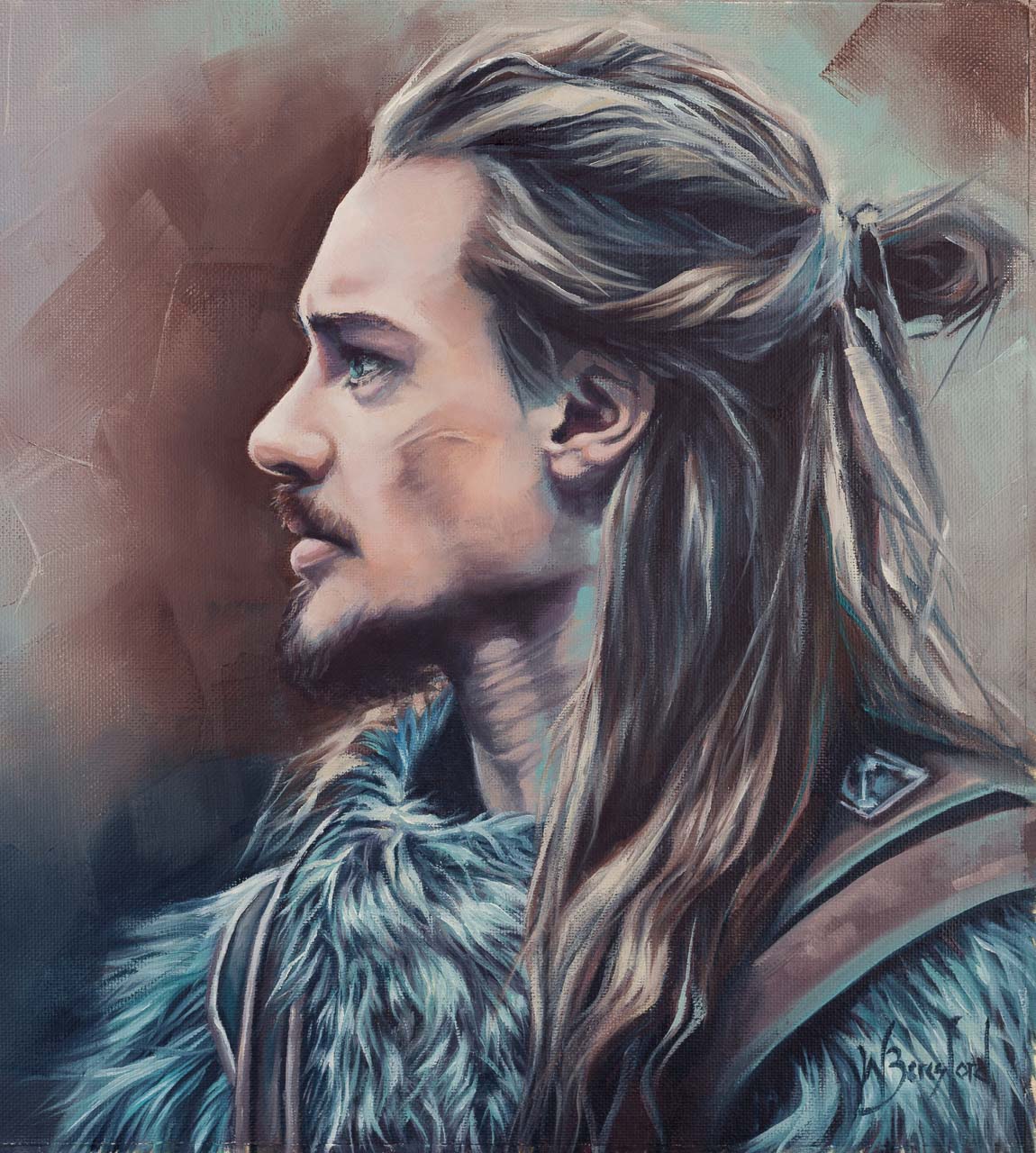 "Uhtred", original oil painting by Wendy Beresford Art